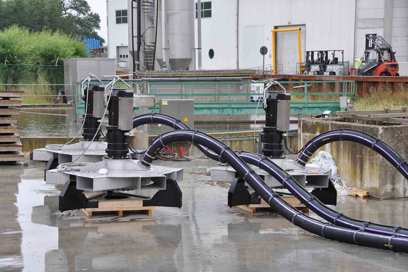 OKI-aeratormixers klaar voor plaatsing op de werf