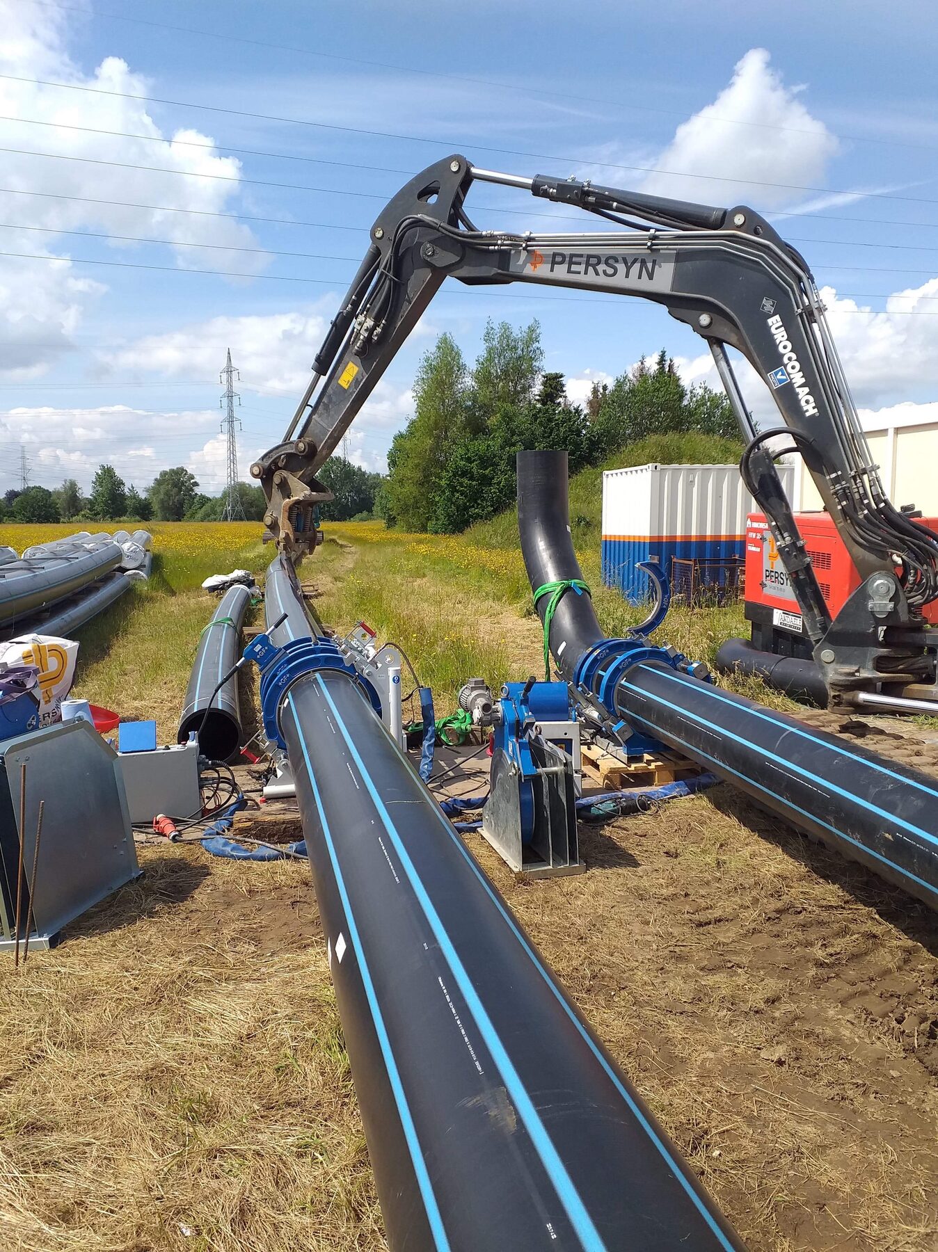PE piping geplaatst of gelast door Vewaco